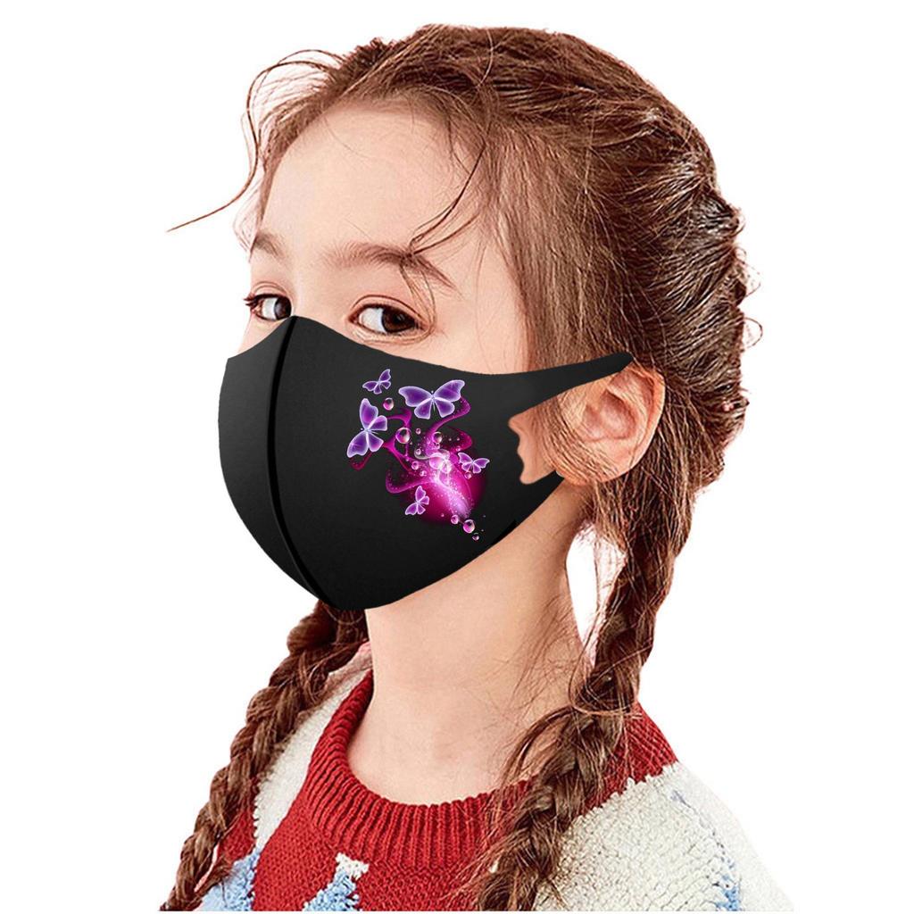 1PC Children Butterfly Print Mouth Mask For Washable Earloop Mask
