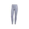 Adidas Essentials High-Intensity 7/8 Fitted Mid-Rise Fitness Leggings Women Bottoms Silver-Grey Violet IC8301