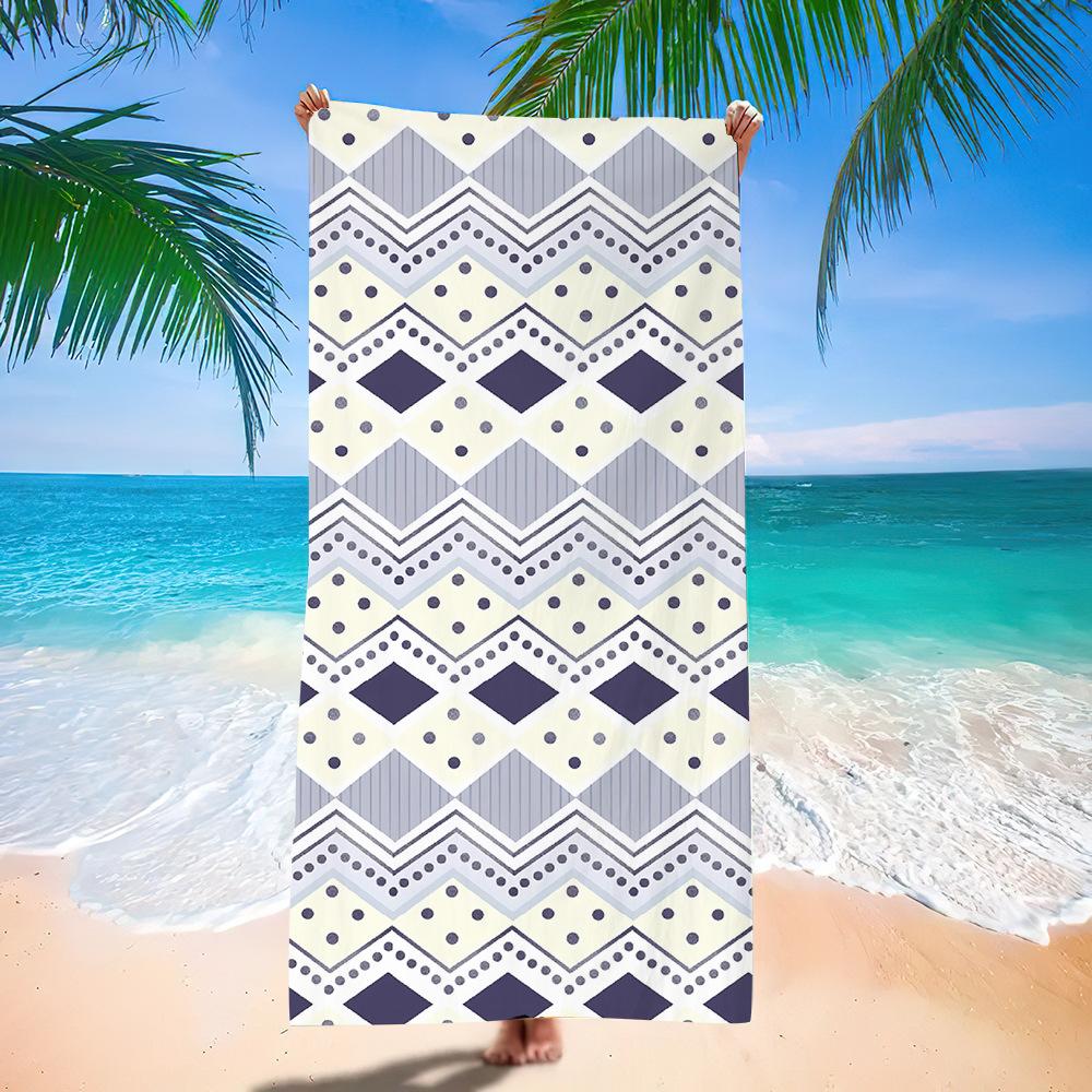 Popular Bohemian Beach Towel Digital Printing Quick-Drying Bath Towel Microfiber Beach Towel