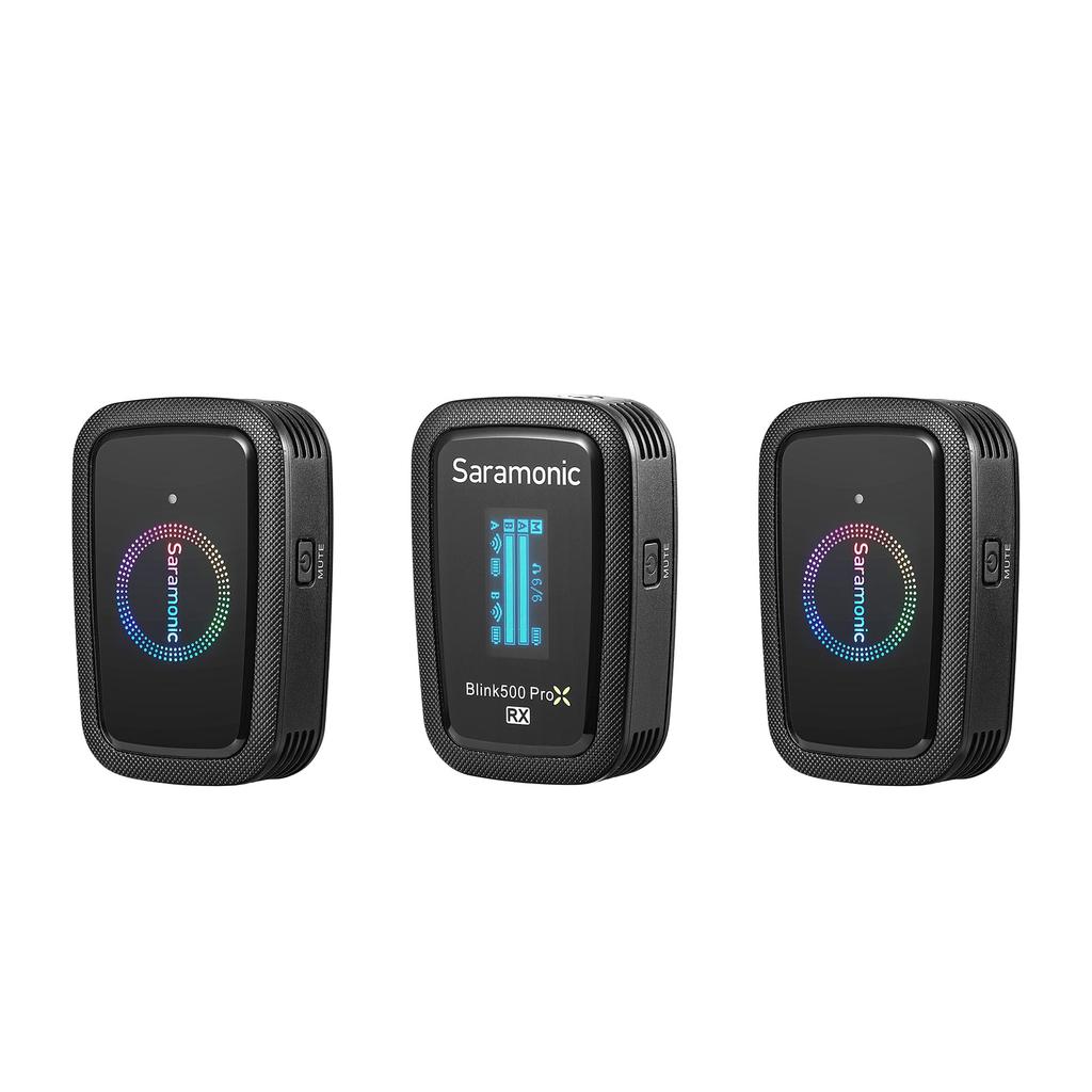 Saramonic Saramonic Micro Wireless Microphone System with RGB Light 2 1 Black Lavalier Microphone Included 2.4GHz Effects, Transmitters, Receiver,