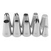 10Pcs Stainless Steel Piping Nozzles Set for Cakes Biscuits Decoration Large Reusable Nozzles for Piping Bags Artistic Cake Piping Tool