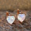 Популярные персиковые сердечки белые серьги-клипсы европейский и американский простой дизайн продвинутый нишевый