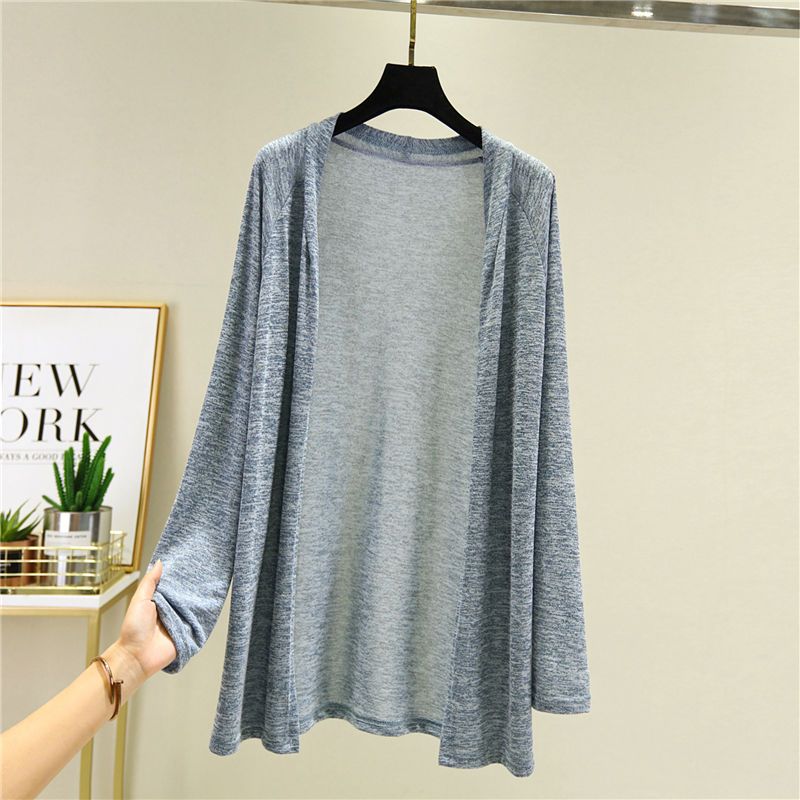 Fashionable Sun Protection Clothing Knitted Cardigan Women's Long Sleeved Jacket Loose and Versatile Plus Size for Spring and Autumn Fashion Show