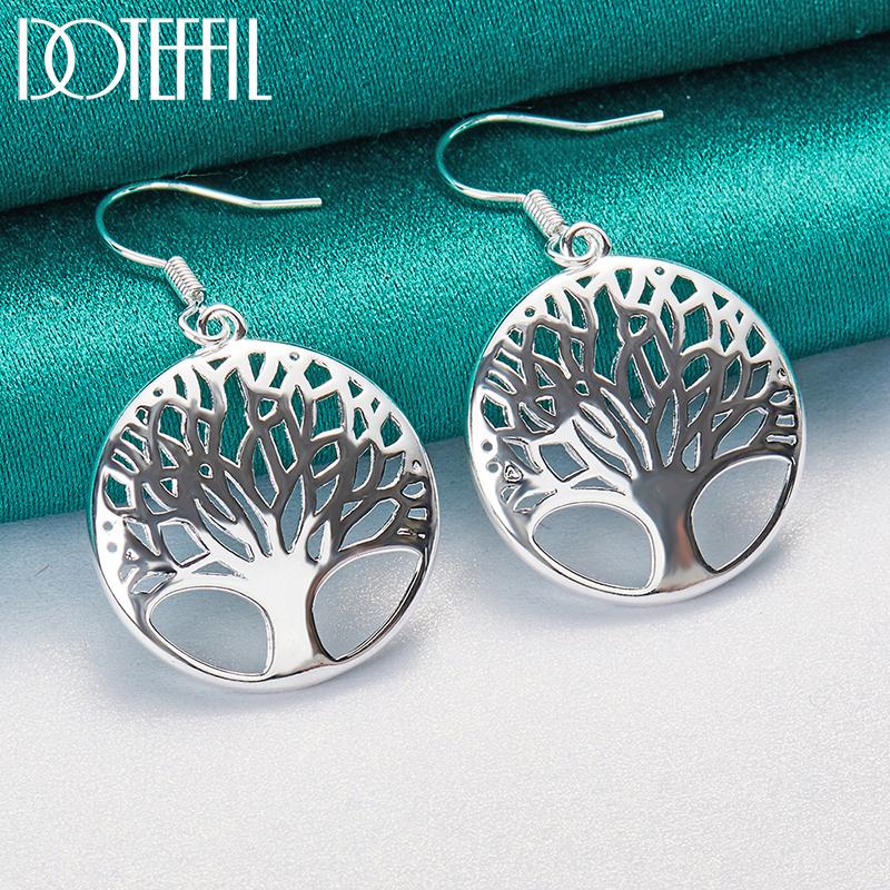 Оригинальные серьги-деревья из стерлингового серебра 925 пробы, модные украшения