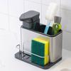 Hand And Dish Soap Dispenser Non-Slip Drainage Base Sponge Holder Detachable Kitchen Sink Countertop Organizer