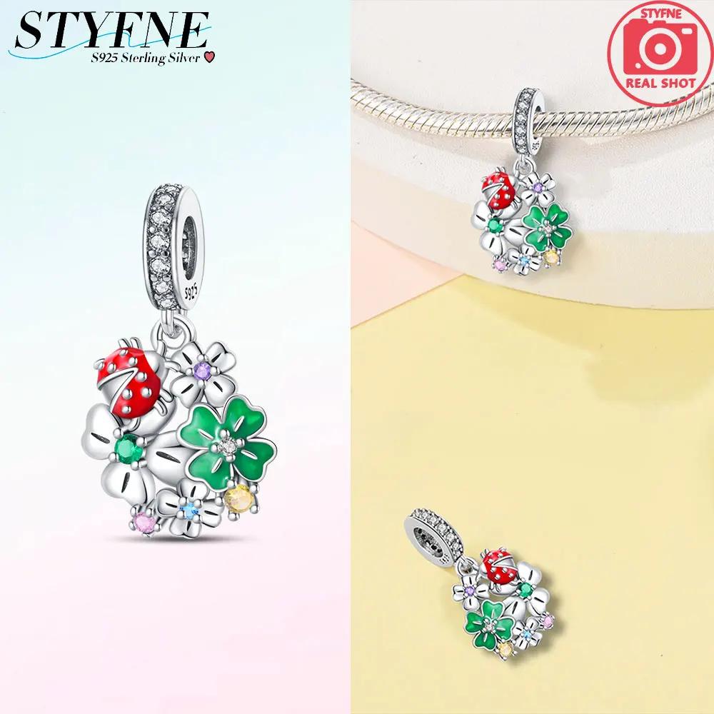 Charms Copper Original Floral Umbrella Four Leaf Clover Moon Butterfly Bracelets Beads Fit Women Diy Fine Jewelry Gifts