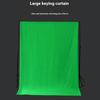 3x4m Green Screen Live Streaming Photography Video Recording Backdrop Cloth with 4 Traceless Nails