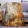 Warm Tone Texture Cartoon Anime Print Flannel Blanket Soft Warm Throw for Kids Bedroom Sofa Bed Christmas Office Car