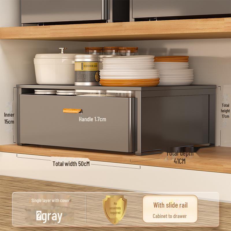 Стойка для шкафа с ящиками: Выдвижная корзина для специй и мисок