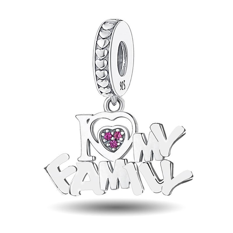 Медь Сестра Любовь Сердце Бабочка Роза Подвеска Шармы Бусины Подходят Оригинальный Пан Браслет Браслет Сделай сам Ювелирные изделия