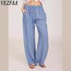 Women's Fashion Casual Solid Color Print High Waist Trousers Pants & Capris