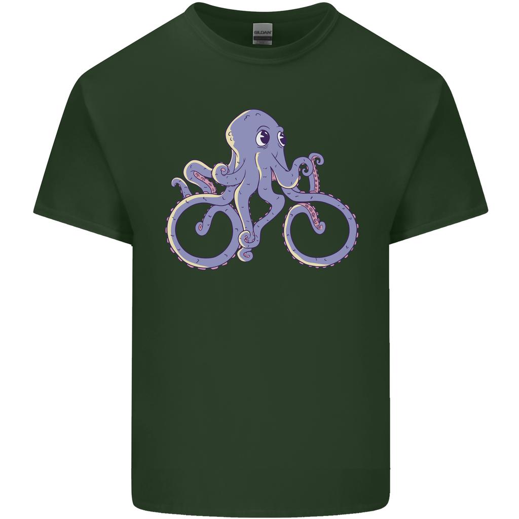 A Cycling Octopus Funny Cyclist Bicycle Unisexs Light Cotton TShirt