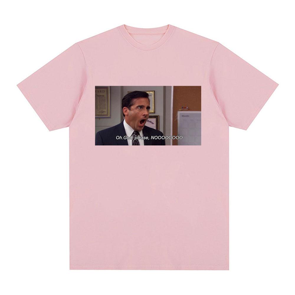Майка мужская The Office, дань памяти Майклу Скотту, сериал, О Боже, пожалуйста, НЕТ, графическая, с коротким рукавом, хлопковая, оверсайз