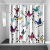 JINRUN Bathroom Thickened Waterproof Curtain Mildew Proof Shower Curtain Shower Partition Curtain Shower Curtain Bathroom Curtain Free Perforation