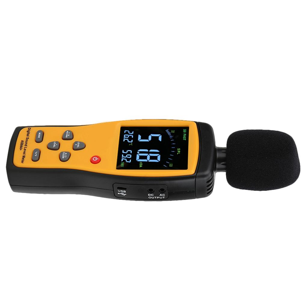SMART SENSOR AS844+ Sound Level Meter LCD Digital Decibel Meter Noise Monitor with Data Storage