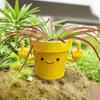 Funny & Unique Middle Finger Plant Pot, Face Smiling Flower Pot, Succulent Planter, Resin Figure Planter Pot For Indoor Outdoor