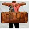 Large Genuine Leather Travel Bag New Handmade Luggage Duffel Weekend Overnight