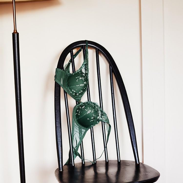 AMOSTYLE Hope Peaceful M010 Size D75 Bra, Leaf, (Green),