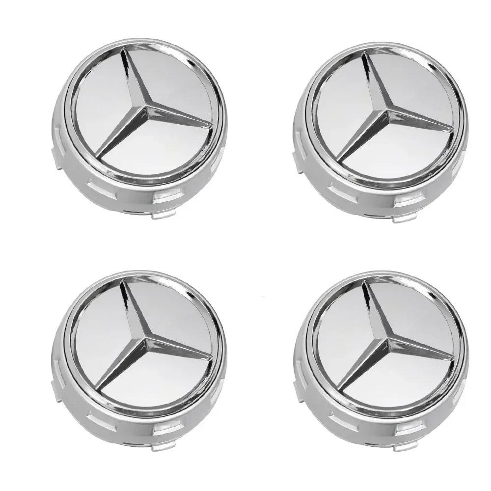 Hot 4pcs 75MM Black Red Raised Car Styling Wheel Center Cap For Mercedes Benz AMG A0004000900 DV1