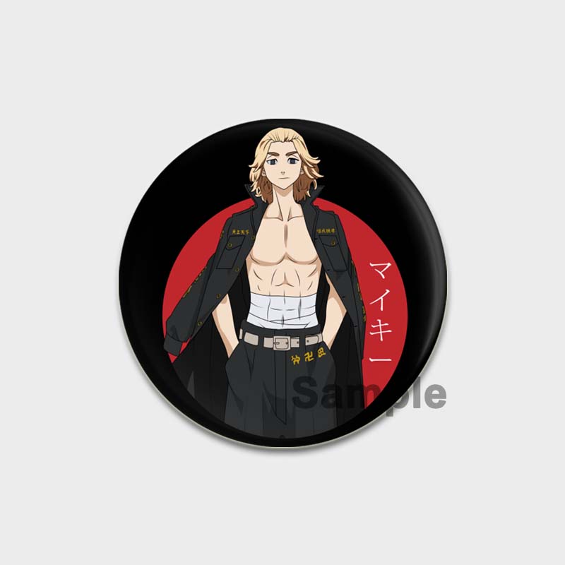 58 мм значок Мстителей Токио, аксессуары в стиле аниме, брошь на булавке, украшение для рюкзака, детские подарочные броши для женщин, ювелирные изделия, одежда, искусство