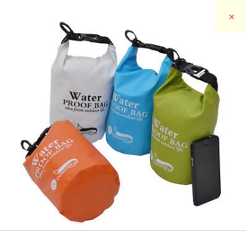 Outdoor Sports 2l Pvc Waterproof Shoulder Bag With Lightweight Design For Rafting And Travel