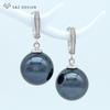 Fashion Colorful Round Simulated-pearl Drop Earrings For Women Wedding Party Rose Gold Color Jewelry