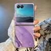 Marble Pattern Phone Case For Motorola Razr 60 40 50 Ultra Razr60 Razr50 Razr40 Shockproof Transparent Folding Hard Back Cover
