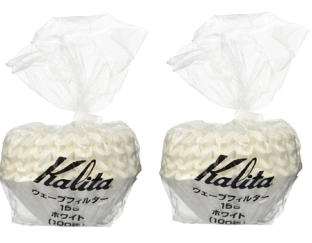 2 X Kalita Wave Series Wave Filter 155 [For 1-2 People] White, 100 Filters #22201