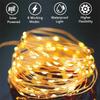 12M 100LED солнечные гирлянды гирлянды для улицы дорожки лампа патио водонепроницаемый Рождество свадьба двор сад уличные фонари