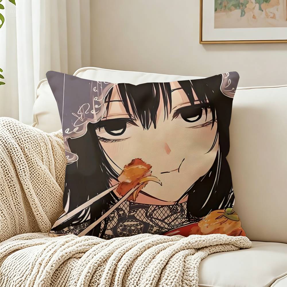OOsaragi SSakamoto Days Customizable Square Cushion Cover Double Sided Print Pillow Case