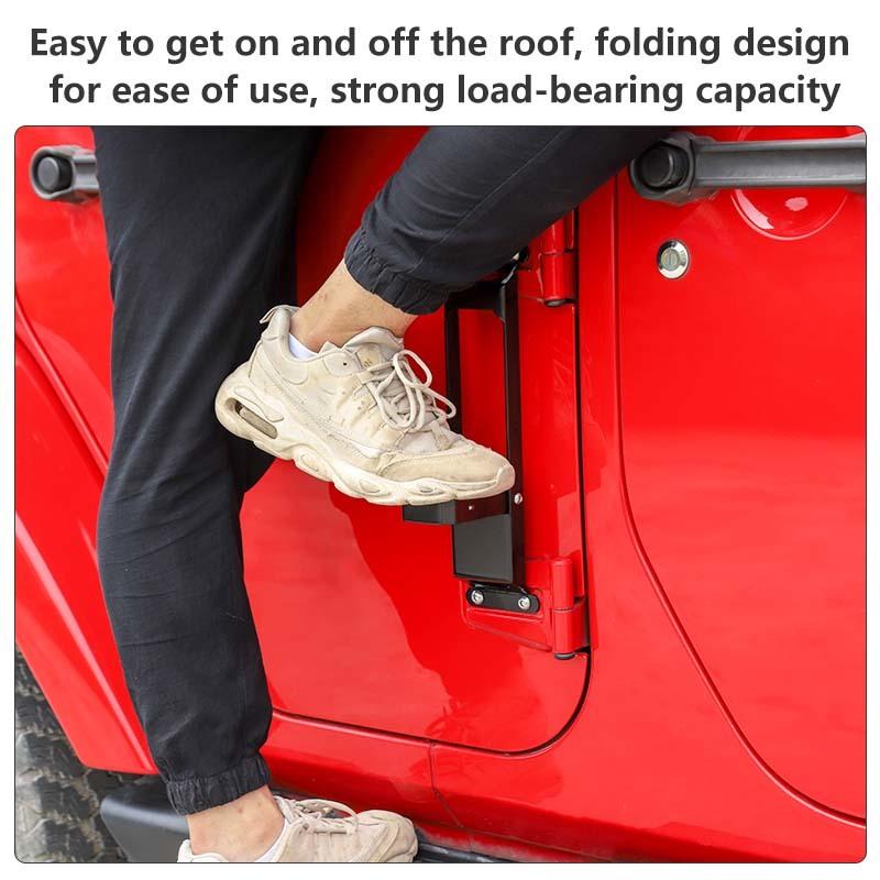 Боковая дверная петля, подножка, складная, подножка, подходит для Jeep Wrangler JK JL JT, металлические педали, внешние аксессуары