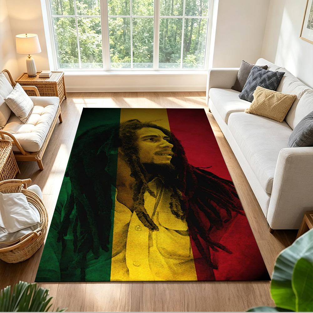 Bob Marley Floor Mat Suitable for Study room Dining Room Game Room Decorate room Anti-slip Rug Decorate Offices Perfect Gift for Friends & Family