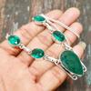 Lab-Created Emerald Gemstone Handmade 925 Sterling Silver Necklace Jewelry