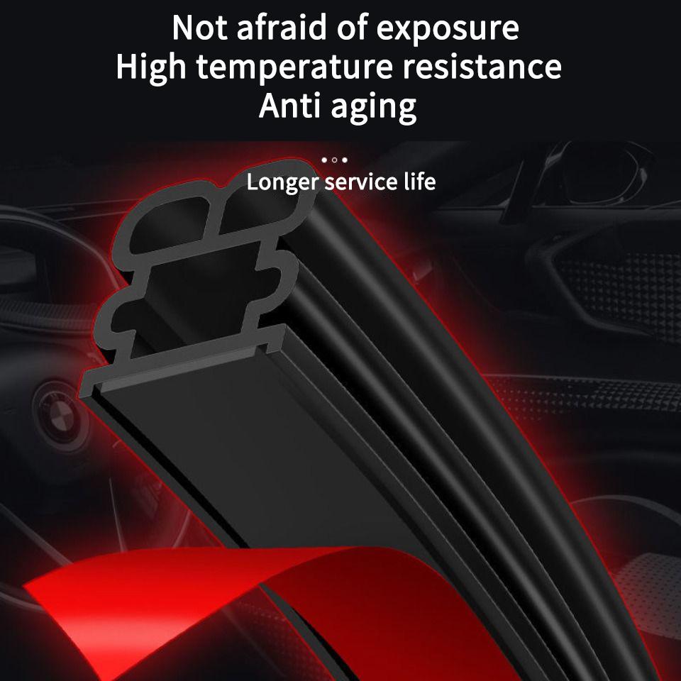 Car Door Seals Double-Layer Auto Weatherstrips Soundproof Waterproof Rubber Car Sealing Strip Universal For SUV Car Door Trunk Hood