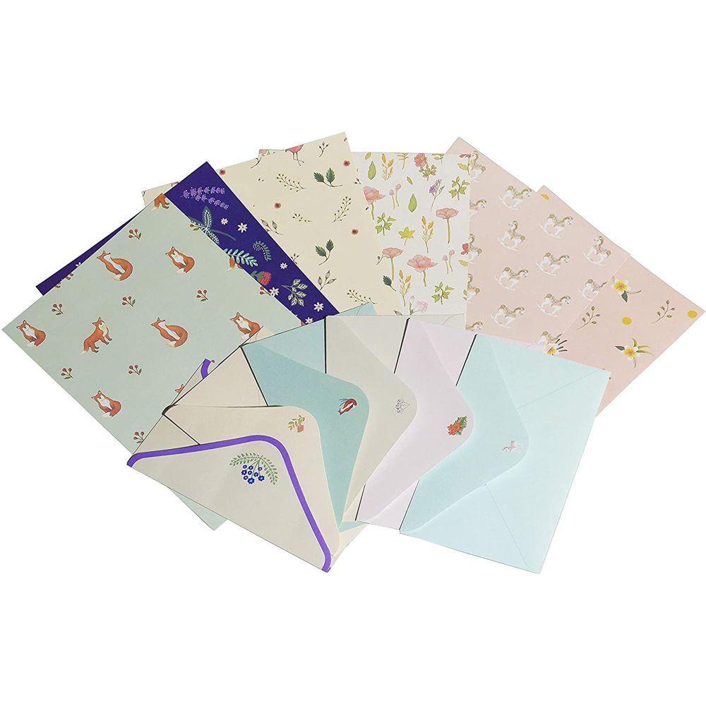 Letter Pad Different Style Beautiful Flower Letter Paper Writing Paper Envelope Stationery Paper