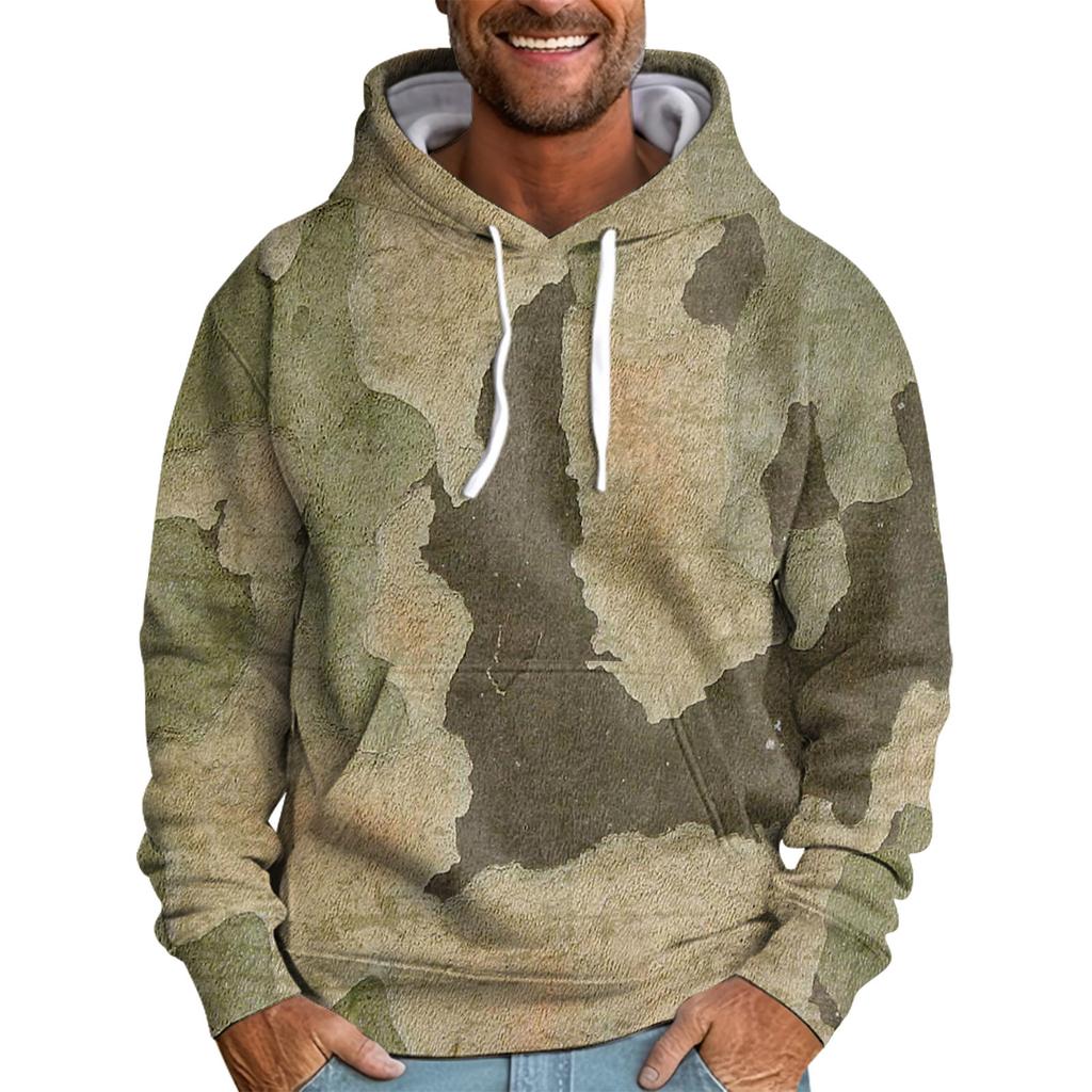 Men's Loose Printed Hooded Sweatshirt Men's Casual Fashion Sports Sweatshirt