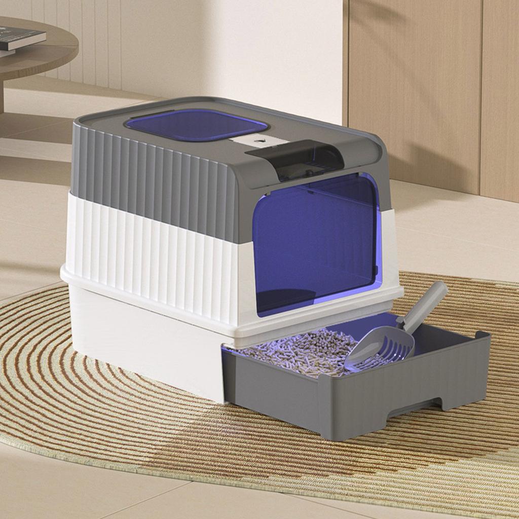 Extra Large Drawer Type Cat Litter Pot, Fully Enclosed, Intelligent Sterilization And Deodorization Cat Toilet