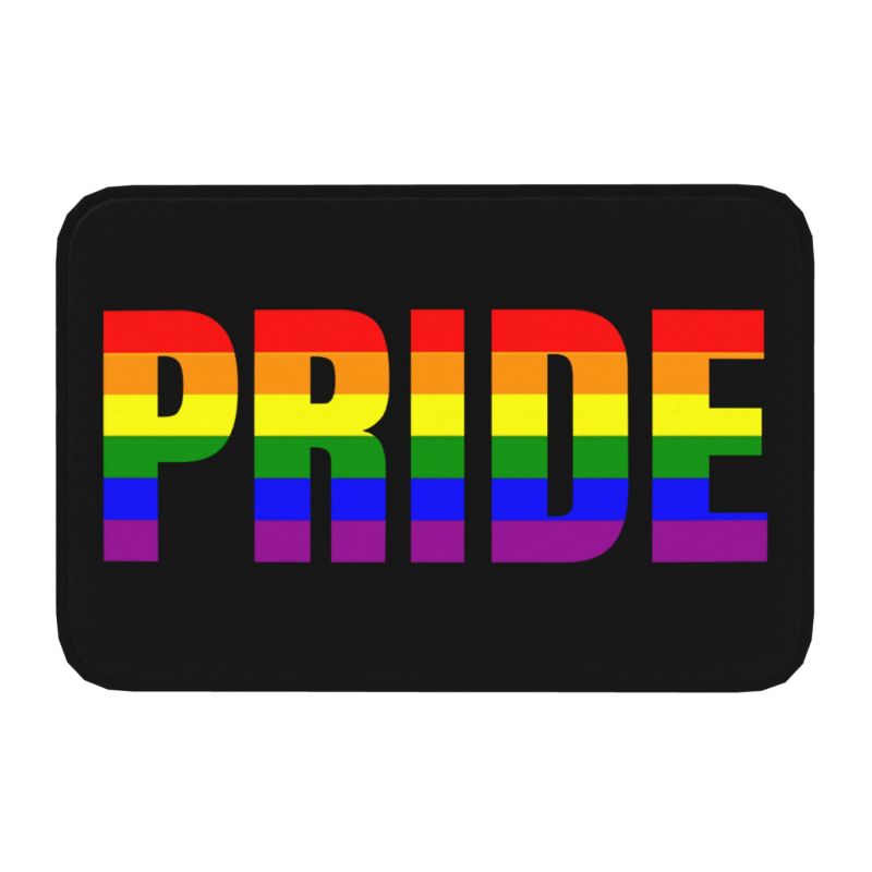 Gay Pride Flag Drip Doormat Anti-Slip Bathroom Kitchen Mat Living Room Floor Door Entrance Carpet Rug