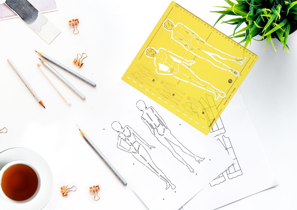 Traceease Шаблоны женских человеческих фигур Трафареты Инструменты для рисования дизайнеров одежды, женские человеческие фигуры