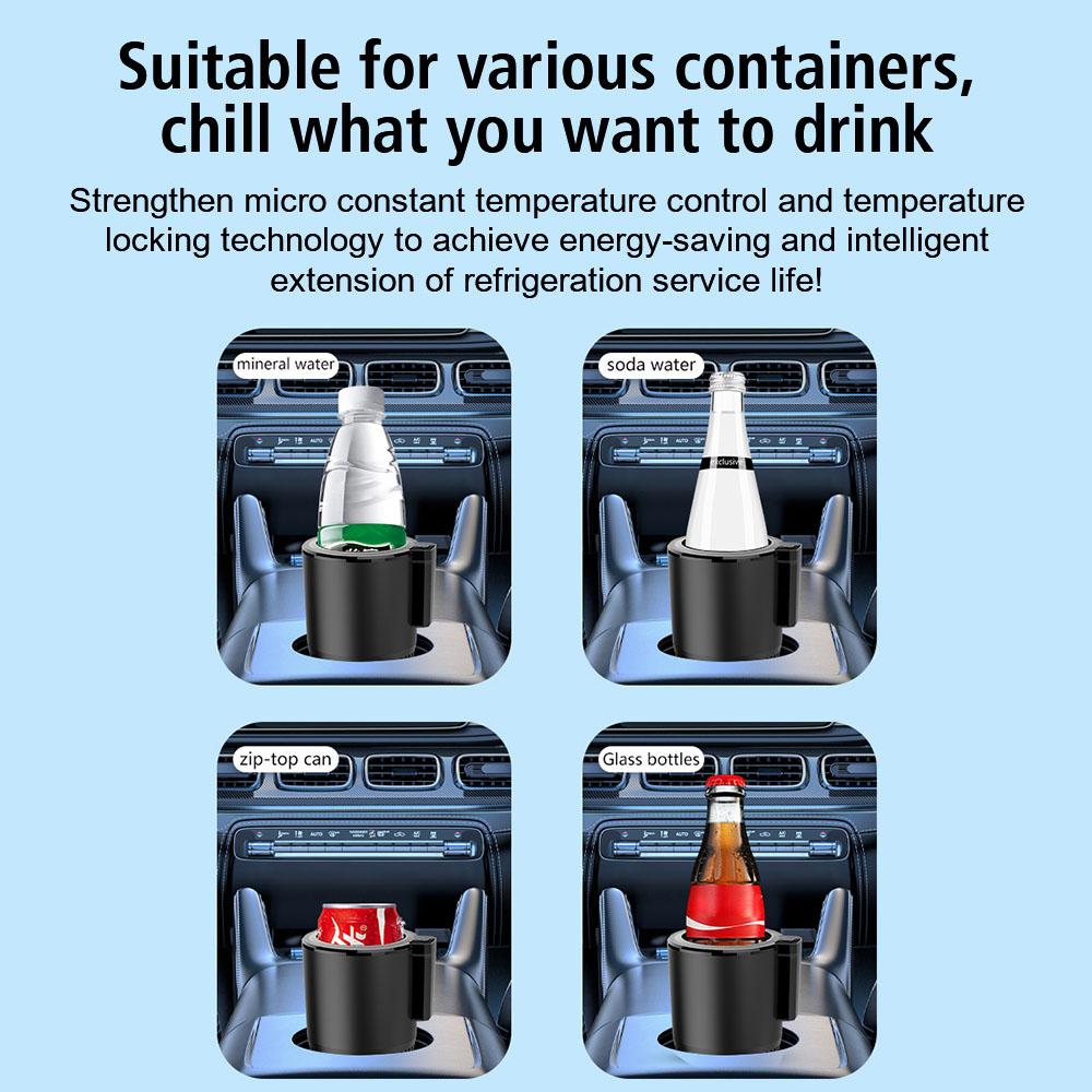 Автоматический DC 12 В подогреватель воды, портативный чайник для быстрого охлаждения, сохранение тепла, умная чашка из алюминиевого сплава, охлаждающий и нагревающий держатель для чашки
