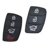 Сменный резиновый коврик, автомобильный дистанционный брелок, чехол для ключа, 3, 4 кнопки для Hyundai Tucson Santa fe I20 Creta Elantra Solaris, чехол для ключа
