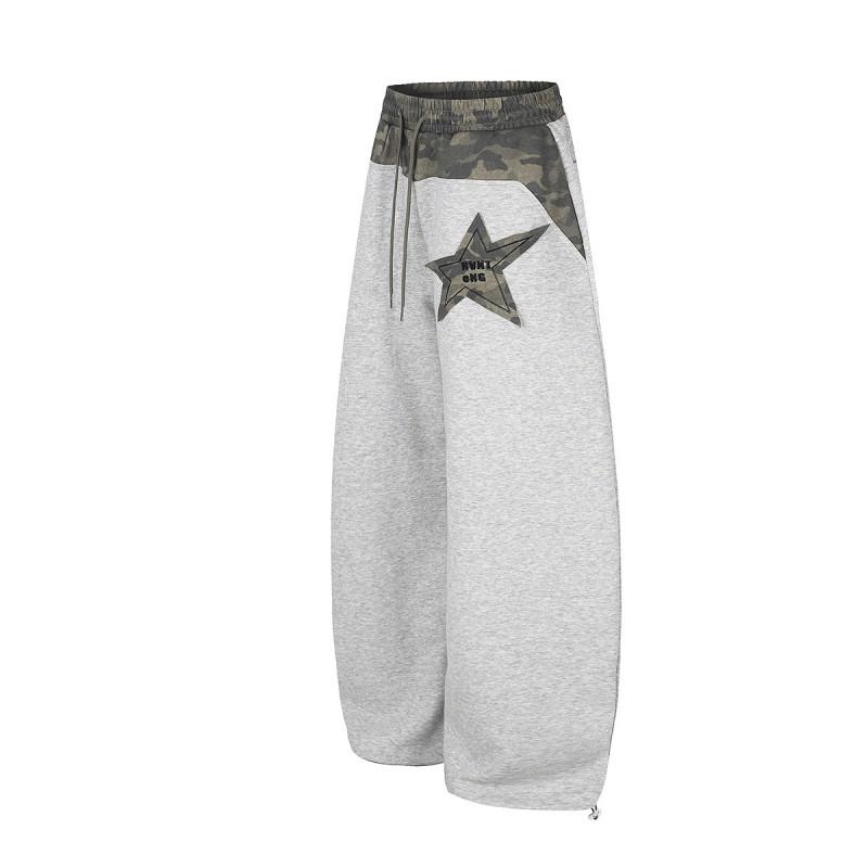 Magic Bear American Retro Camo Sweatpants Loose Straight Leg Casual Pants Teens