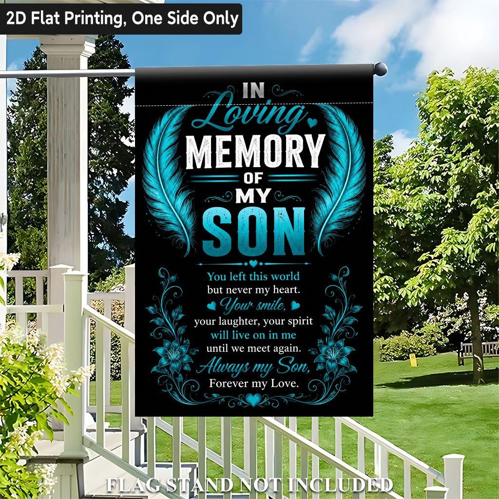 1pc In Loving Memory Forever Garden Flag - Single-Sided Polyester, Outdoor Memorial Yard Decor