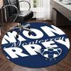 1PC round rug Monter-rey Football Crest Art Printed Round Area Rug ,Rug For Home Office, Round Chair Rug, Decorative Carpet Fan gifts Christmas gift