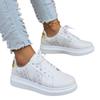 Women's Shoes Casual Sneakers Women's Round Toe Platform Shoes Lace-Up Tennis Women Vulcanized Shoes Printed Women's Loafers