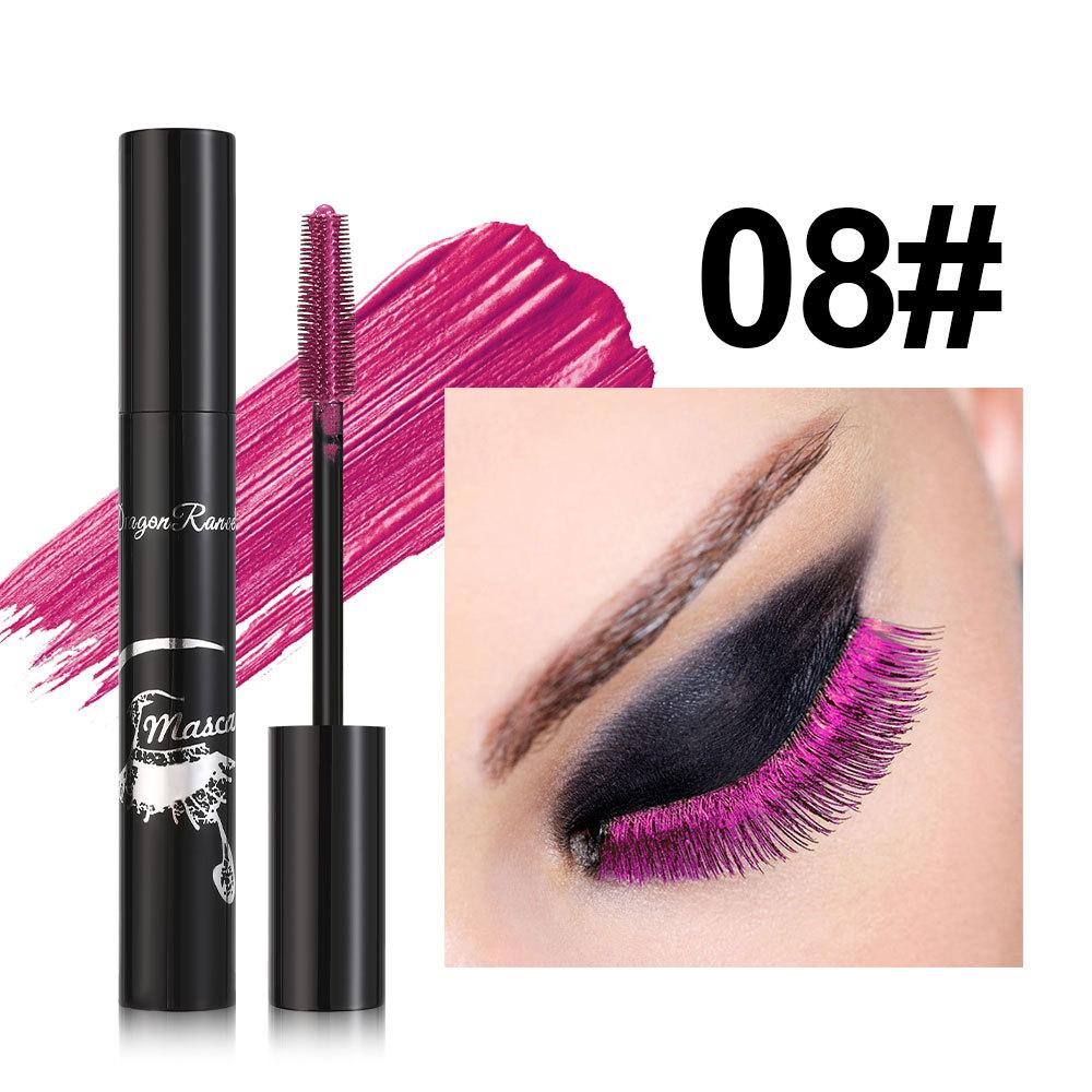 Professional Makeup Color Mascara Waterproof Quick Dry Eyelashes Curling Lengthening Makeup Eyelashes Blue Purple Mascara TSLM1