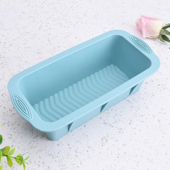 Baking Reusable Easy To Release High Temperature Resistant Bottom Line Design Bakeware Silicone Rectangle Shape Bread Mold