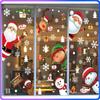 Новые рождественские украшения Наклейки на окна Подарки Санты Веселые рождественские наклейки на зеркало Белые снежинки Украшения Зимняя наклейка