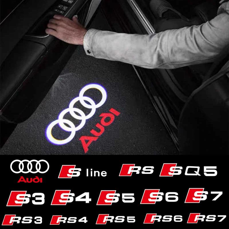 2Pcs Car Door Welcome Light Led HD Projector Lamp Courtesy Lights for 8q Sline S3 S4 S5 S6 S7 RSA3 A5 RS3 RS4 RS5 RS6 RS7 SQ5q8
