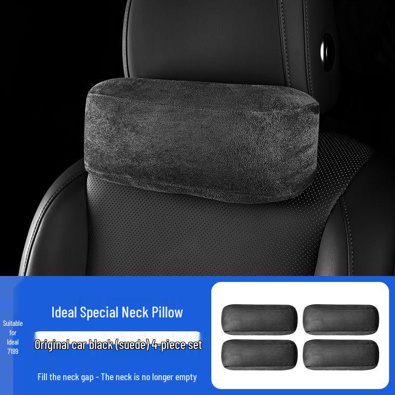Headrest, Neck & Lumbar Support Pillow Set for Car Interior: L6/L9 Headrest, L8 Neck, L7 Lumbar, MEGA Neck Decor